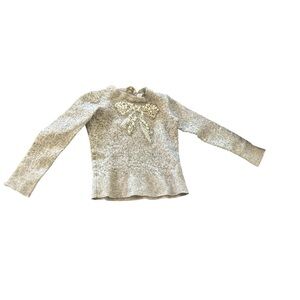 Ted Baker Cream Lace Sweater with High Neckline